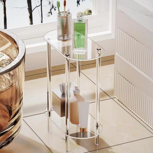 Nieuwe Transparante Acryl Bijzettafel – Transparante Tafel, Huis en Inrichting, Tafels | Bijzettafels, 45 tot 60 cm, 55 tot 75 cm