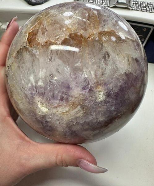 amethist Bol - Hoogte: 13 cm - Breedte: 13 cm- 3.3 kg - (1), Verzamelen, Mineralen en Fossielen