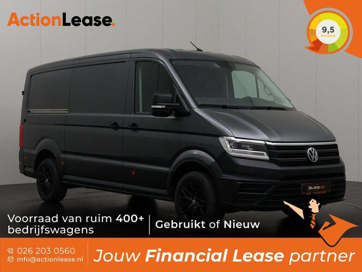 Volkswagen Crafter L3 H2 2020 €432 per maand, Auto's, Bestelauto's, Dealer onderhouden, Te koop, Zwart, Automaat, Financial lease
