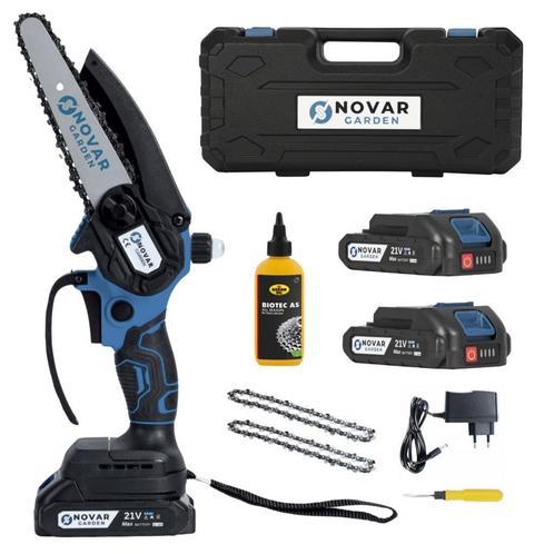 NovarGarden Mini Kettingzaag NG2 - Met Koffer &amp; 2 Accu’s, Tuin en Terras, Handzagen, Nieuw, Boomzaag, Verzenden
