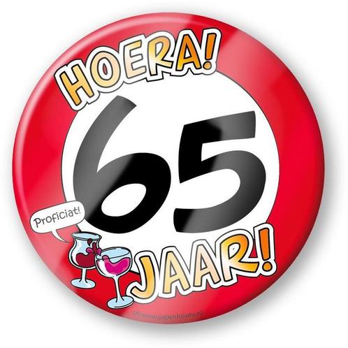 Bierviltjes Hoera 65 Jaar - 6 stuks, Hobby en Vrije tijd, Feestartikelen, Ophalen of Verzenden