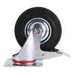 Benson Zwenkwiel met rem - Massief rubber - Ø 125 mm - Ma.., Doe-het-zelf en Verbouw, Zwenkwielen, Ophalen of Verzenden, Nieuw