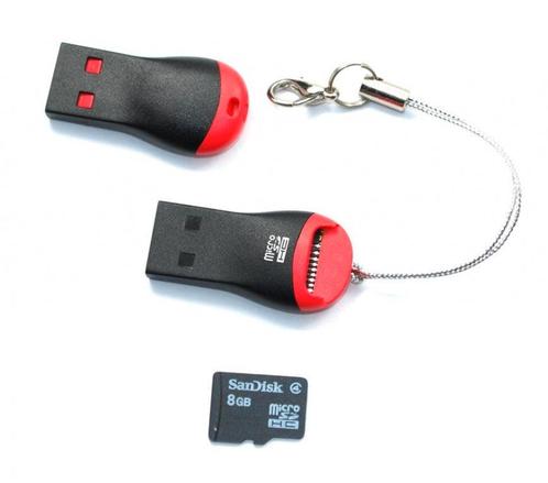 3-in-1 Kaartlezer USB2.0 MicroSD SDHC T-Flash, Computers en Software, Geheugenkaartlezers, Ophalen of Verzenden