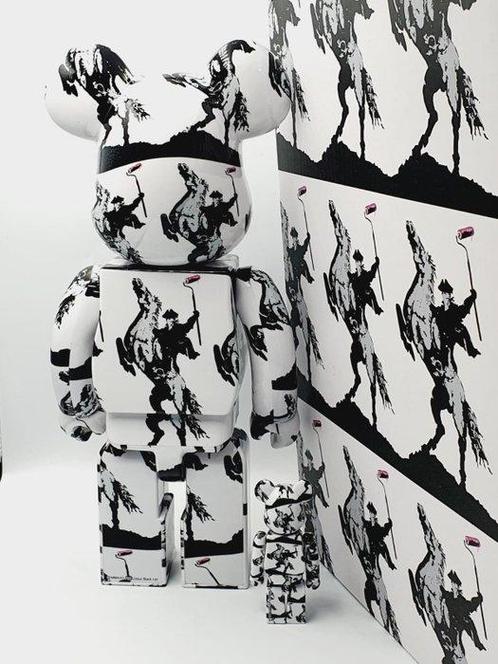 Medicom Toy x Banksy - Be@rbrick 400% + 100% Banksy, Antiek en Kunst, Kunst | Schilderijen | Modern