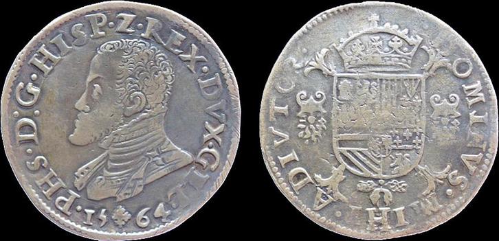 Netherlands Hertogdom Gelre Filips Ii 1/2 filipsdaalder 1..., Postzegels en Munten, Munten | Europa | Niet-Euromunten, Verzenden