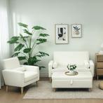 TRUUSK Gestoffeerde Kruk met Opbergruimte - Houten Poten - Z, Verzenden, Nieuw