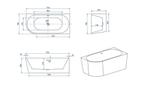 Half Vrijstaand Hoekbad BWS Danielle Rechts 170x78 Wit, Ophalen of Verzenden, Nieuw