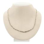 Ongeslepen diamanten kralen ketting met gouden slot | 44,..., Gebruikt, Overige kleuren, Ophalen of Verzenden, Met edelsteen