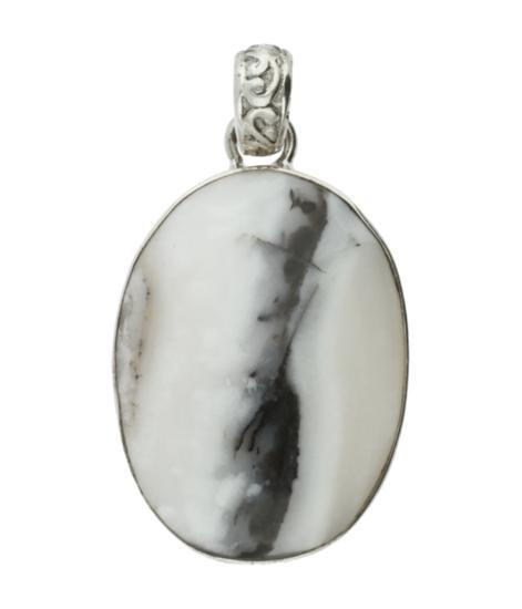 Zilveren Dendriet Opaal edelsteen ovaal groot hanger, Sieraden, Tassen en Uiterlijk, Kettinghangers, Verzenden