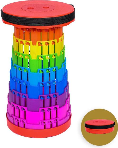 Alora Opvouwbare kruk extra strong regenboog, Kinderen en Baby's, Speelgoed | Actiefiguren, Nieuw, Ophalen of Verzenden