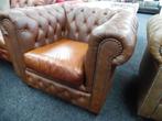 Chesterfield Maarssen !! Bruin Lederen Chesterfield Fauteuil, Ophalen, Zo goed als nieuw, Leer, Chesterfield