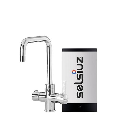 Kokendwaterkraan Selsiuz Haaks Chroom Inclusief Single, Doe-het-zelf en Verbouw, Sanitair, Kraan, Nieuw, Chroom, Ophalen of Verzenden