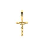 Gouden hanger van een kruis met corpus, Goud, Goud, Gebruikt, Verzenden