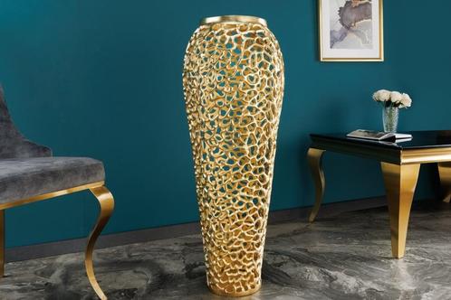 Filigraan design XXL vaas ABSTRACT BLAD 90cm goud, Huis en Inrichting, Woonaccessoires | Vazen, Ophalen of Verzenden