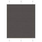 vidaXL Plissé rolgordijn 105x100cm stofbreedte 104,4cm, Verzenden, Nieuw, Zwart