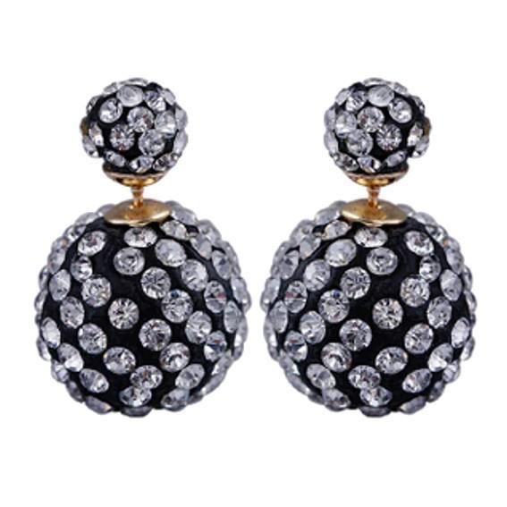 Fako Bijoux® - Oorbellen - Double Disco Dots - Zwart/Zilver, Sieraden, Tassen en Uiterlijk, Oorbellen, Verzenden