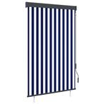 vidaXL Rolgordijn voor buiten 120x250 cm blauw en wit, Huis en Inrichting, Stoffering | Gordijnen en Lamellen, Verzenden, Nieuw