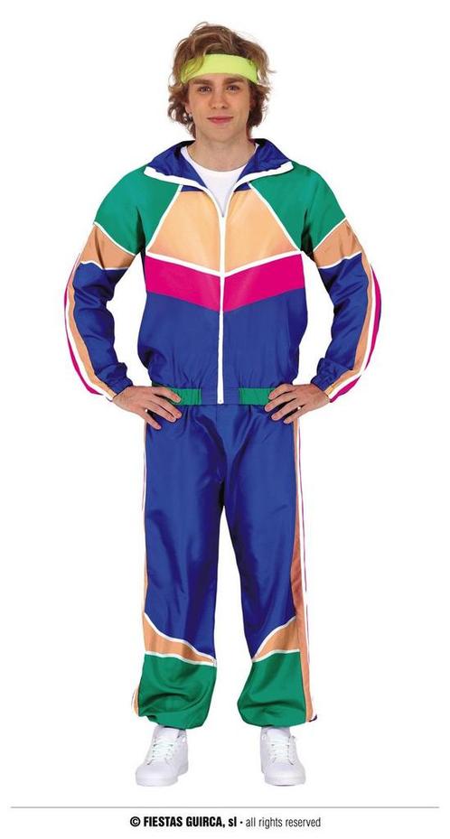 Jaren 80 Retro Trainingspak heren, Hobby en Vrije tijd, Feestartikelen, Feestartikel, Nieuw, Verzenden