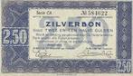 Bankbiljet 2,50 gulden 1938 Zilverbon UNC, Verzenden