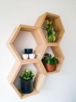 Handgemaakte eikenhouten hexagon