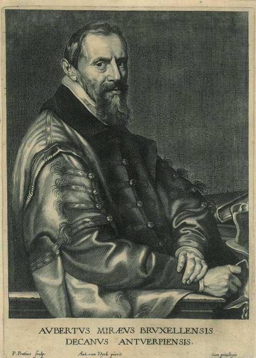 Portrait of Aubertus Miraeus, Antiek en Kunst, Kunst | Etsen en Gravures
