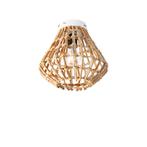 Landelijke plafondlamp bamboe met wit - Canna Diamond