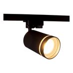 LED 1-fase railspot met GU10 fitting | Witte Ring | Zwart, Huis en Inrichting, Ophalen of Verzenden, Nieuw, Metaal, Modern