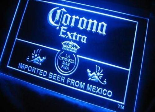 Corona neon bord lamp LED verlichting reclame lichtbak XL *4, Verzamelen, Merken en Reclamevoorwerpen, Nieuw, Verzenden