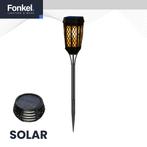 LED Solar tuinfakkel zonne-energie ZWART IP44, Ophalen of Verzenden, Nieuw