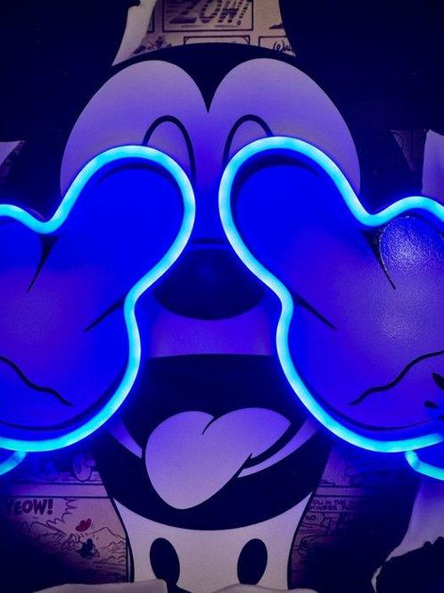LEDMansion (1995) - Micky Starry Night | Led Wall Artwork, Antiek en Kunst, Kunst | Schilderijen | Modern
