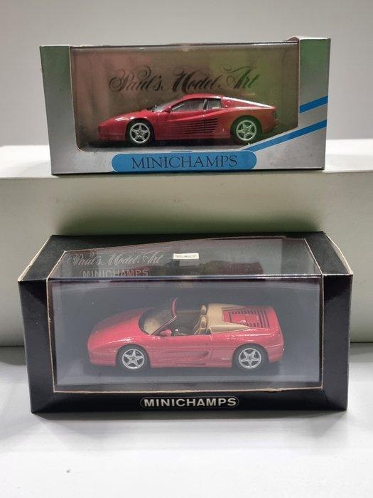 Minichamps 1:43 - Model sportwagen (2) - Ferrari 512 TR, Hobby en Vrije tijd, Modelauto's | 1:5 tot 1:12