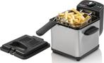 Bestron Mini Friteuse AF100S – 1L Koude Zone – Zilver..., Witgoed en Apparatuur, Frituurpannen, Verzenden, Nieuw