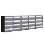 Brievenbusunit Hive set wand 5-breed, 4-hoog - antraciet, Tuin en Terras, Brievenbussen, Verzenden, Nieuw