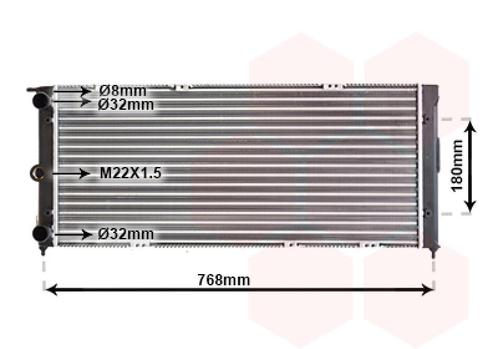 RADIATOR VOOR VW PASSAT B2 1980-1988 321121251AJ, Auto-onderdelen, Airco en Verwarming, Nieuw, Ophalen of Verzenden