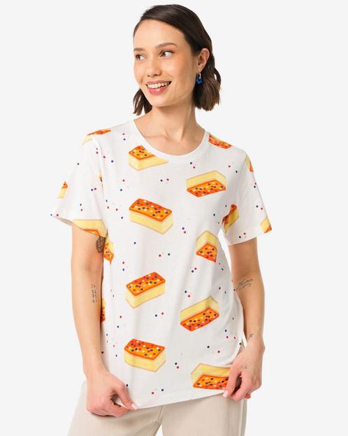 HEMA Dames T-shirt Koningsdag tompouce multi, Kleding | Dames, Overige Dameskleding, Nieuw, Verzenden