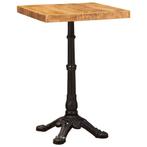 vidaXL Bistrotafel Bruin 50 x 50 x 76 cm massief mangohout, Huis en Inrichting, Tafels | Eettafels, Verzenden, Nieuw