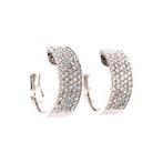 Witgouden klapcreolen met diamant 14 karaat, Sieraden, Tassen en Uiterlijk, Oorbellen, Verzenden, Zo goed als nieuw, Wit, Goud