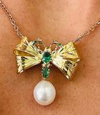 Zonder Minimumprijs - Halsketting - 9 kt. Geel goud, Zilver, Sieraden, Tassen en Uiterlijk, Kettingen, Nieuw