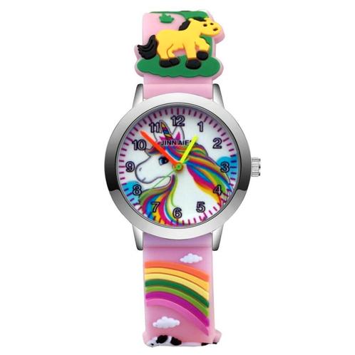 Fako® - Kinderhorloge - 3D - Eenhoorn / Unicorn - Ø 30mm -, Sieraden, Tassen en Uiterlijk, Horloges | Kinderen, Verzenden