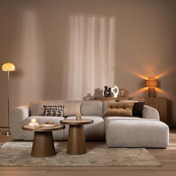 40% Korting: Hoekbank Maine gemêleerde stof taupe rechts beschikbaar voor biedingen