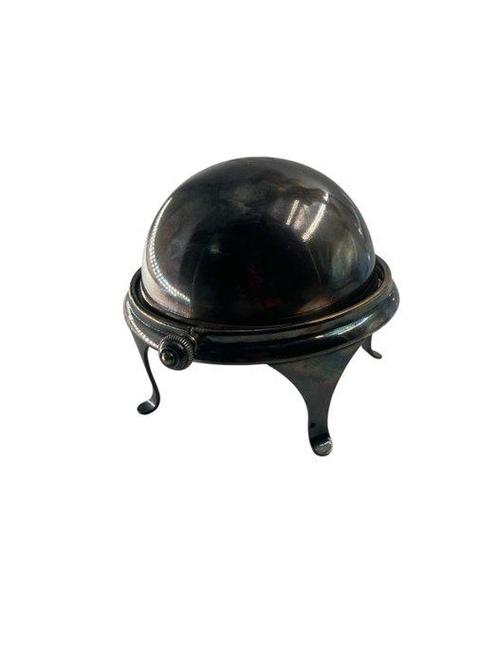 Christofle - Boterschotel - Verzilverd - CR Monogram, Antiek en Kunst, Antiek | Meubels | Tafels