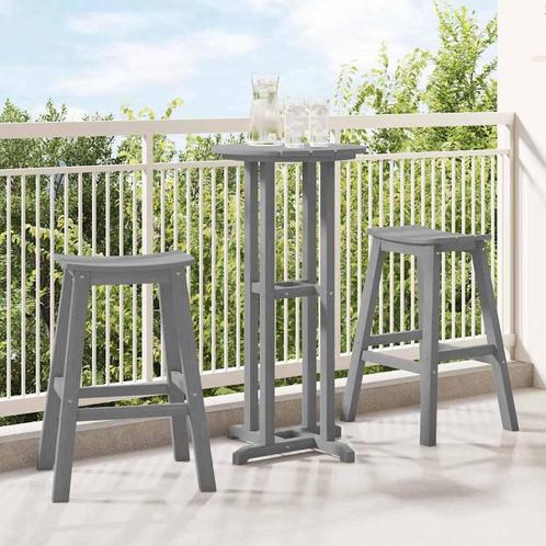 vidaXL Barkruk 2 pcs Lichtgrijs 52 x 43 x 73.5cm Kunststof, Tuin en Terras, Tuinsets en Loungesets, Nieuw, Verzenden