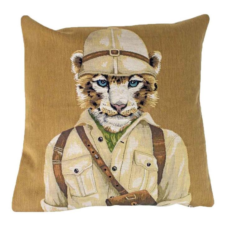 gobelin kussen safari panter 45x45cm*, Huis en Inrichting, Woonaccessoires | Overige, Verzenden