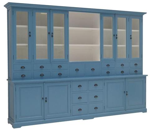 Buffetkast XL blauw Baarn 300cm, Huis en Inrichting, Kasten | Buffetkasten, Ophalen of Verzenden