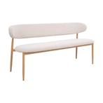 *WOONWINKEL* Eetkamerbank Eiken Creme 160 Cm, Huis en Inrichting, Verzenden, Nieuw, Stof