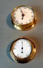 Maritieme objecten (2) - Messing- Scheepsklok en hygrometer