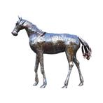 Paard Denzell - handgemaakt uit Afrika - zwart met goud, Tuin en Terras, Ophalen of Verzenden, Nieuw