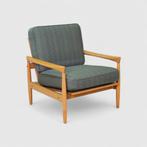Vintage fauteuil Erik Wørts eiken, groen, Huis en Inrichting, Fauteuils, Nieuw