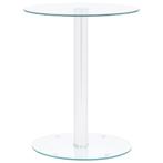 vidaXL Salontafel 40 cm gehard glas transparant, Huis en Inrichting, Verzenden, Nieuw, Glas, 50 tot 75 cm