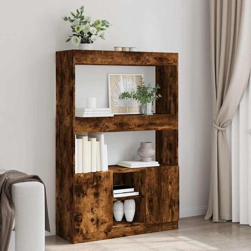 vidaXL Hoge kast 92x33x140 cm bewerkt hout gerookt, Huis en Inrichting, Kasten | Boekenkasten, Nieuw, Overige houtsoorten, Verzenden
